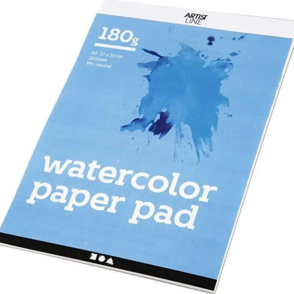 Aquarellblock A4 180 G - Weis, 20 Bogen