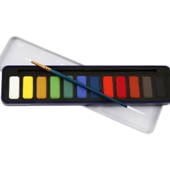 Aquarellset Mit Pinsel - 12 Farben