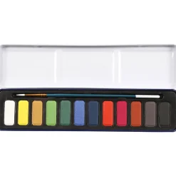 Aquarellset Mit Pinsel - 12 Farben