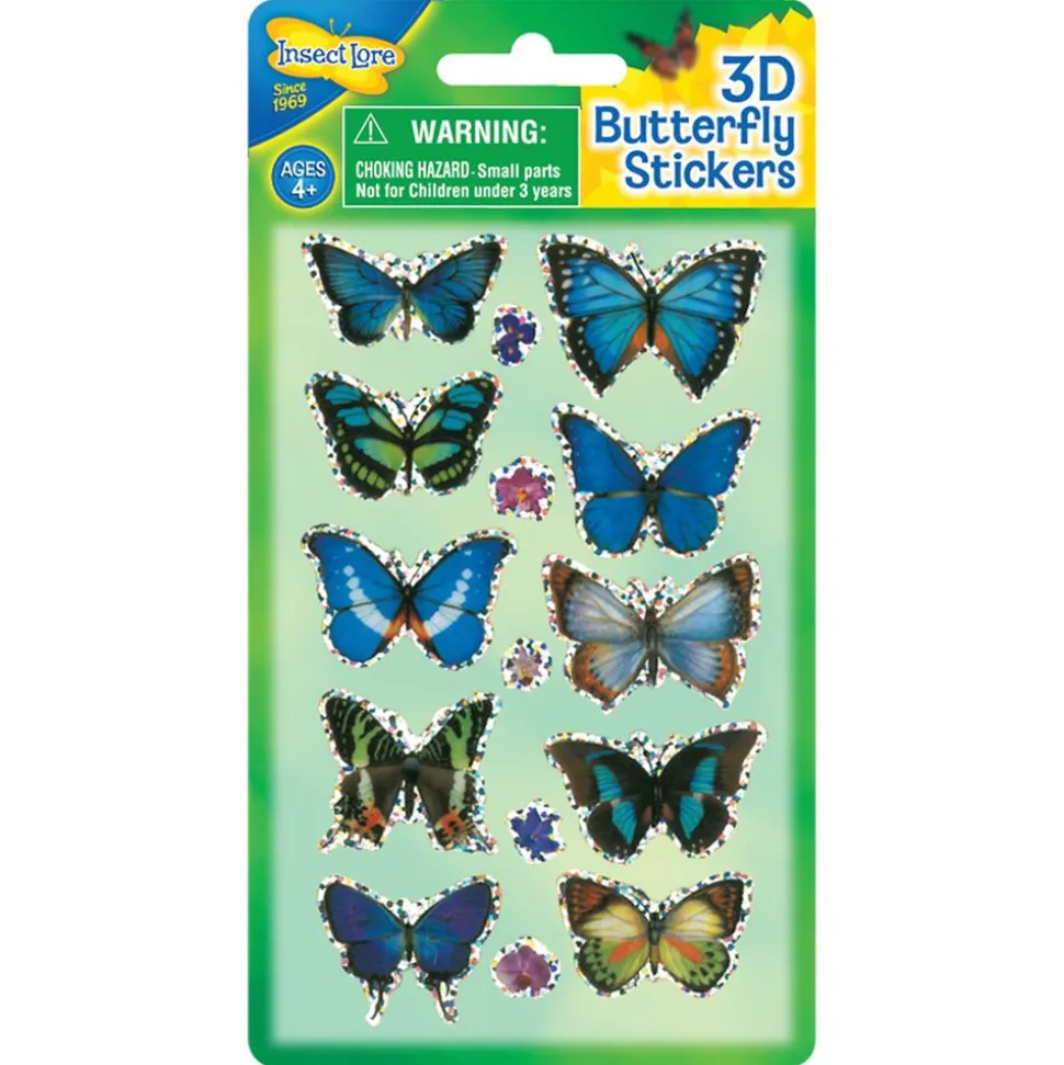 Aufkleber 3D - Schmetterlinge, 1 Bogen