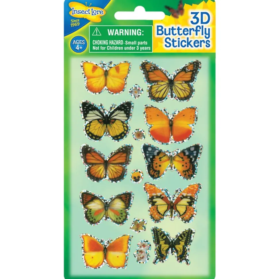 Aufkleber 3D - Schmetterlinge, 1 Bogen