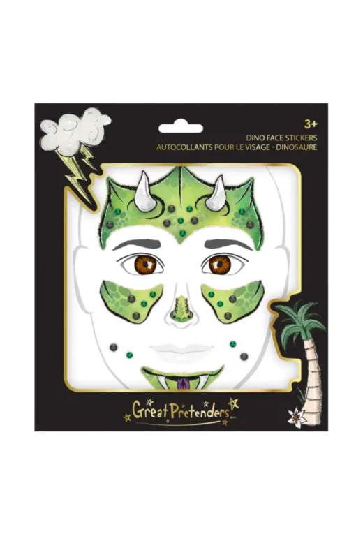 Aufkleber Gesicht - Dinosaurier