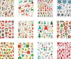 Aufkleber Weihnachten - 12 Bogen