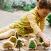 Baume Im Sommer Und Winter, 10 Stk. - Aus Holz