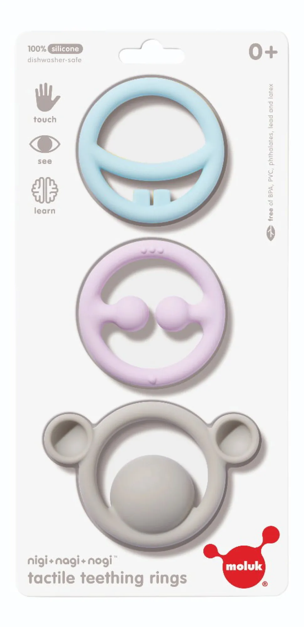 Beisring Aus Silikon - Pastell, 3 Stk.