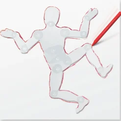 Bewegliche Schablone - Zeichne Menschen