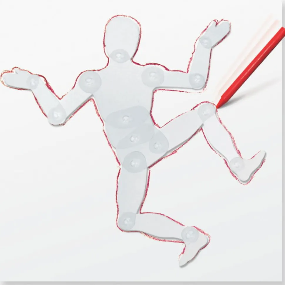 Bewegliche Schablone - Zeichne Menschen