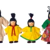 Biegepuppen 12,5 Cm - Familie, 4 Stk.