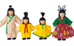 Biegepuppen 12,5 Cm - Familie, 4 Stk.