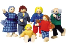 Biegepuppen - Puppenfamilie Mit Groseltern