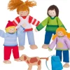 Biegepuppen - Puppenfamilie Mit Hund