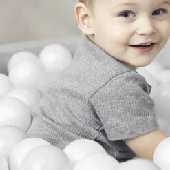 Bällebad Inkl. 250 Bälle, Hellgrau (100X30 Cm)