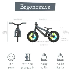 Bmxie Glow - Laufrad - Anthrazit (2-5 J.)