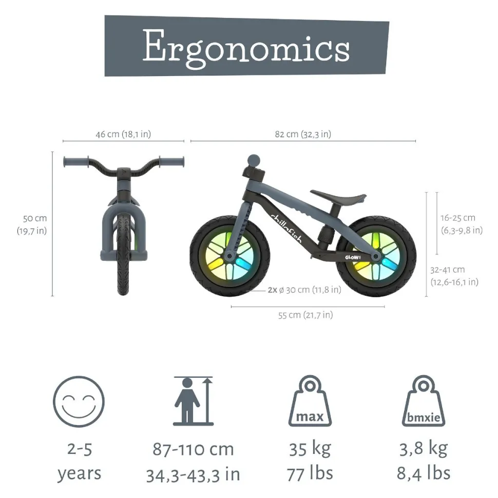 Bmxie Glow - Laufrad - Anthrazit (2-5 J.)