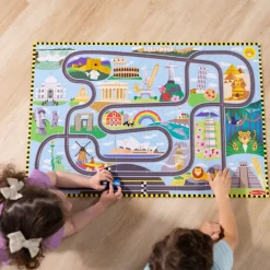 Bodenpuzzle Weltreise M. Fahrbahn, 48 Teile