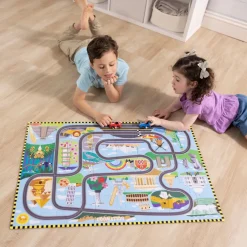 Bodenpuzzle Weltreise M. Fahrbahn, 48 Teile