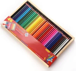 Buntstifte In Holzschatulle, 40 Stk.