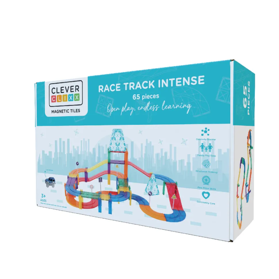Cleverclixx | Autorennbahn Intense, 65 Teile