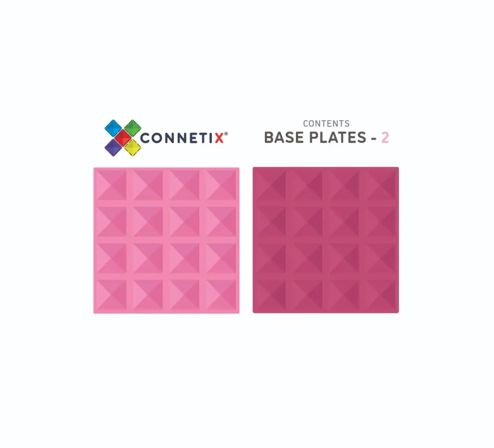 Connetix | Baseplates - Pink & Berry, 2 Stk.