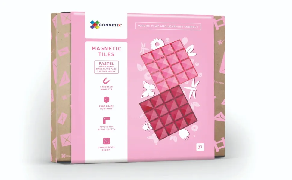 Connetix | Baseplates - Pink & Berry, 2 Stk.