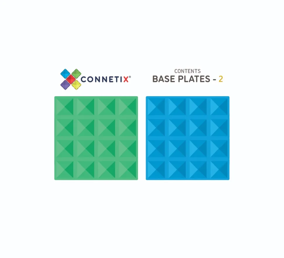Connetix | Baseplates, Blau & Grun, 2 Stk.