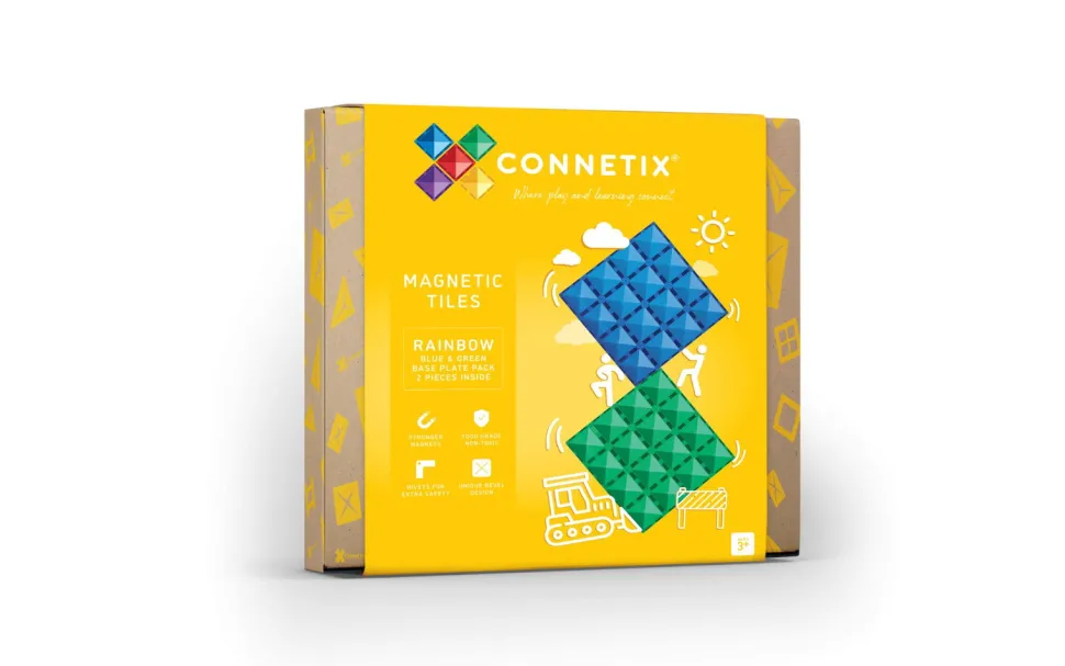 Connetix | Baseplates, Blau & Grun, 2 Stk.