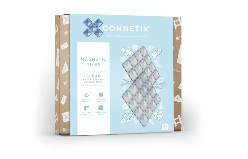 Connetix | Baseplates, Clear, 2 Stk.