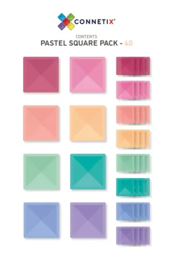 Connetix | Pastel - Magnetspielzeug, 40 Teile