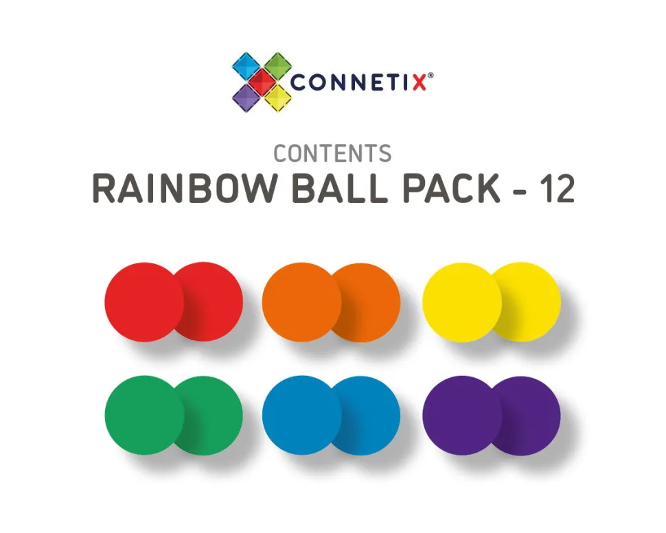 Connetix | Rainbow - 12 Kugeln Für Kugelbahn