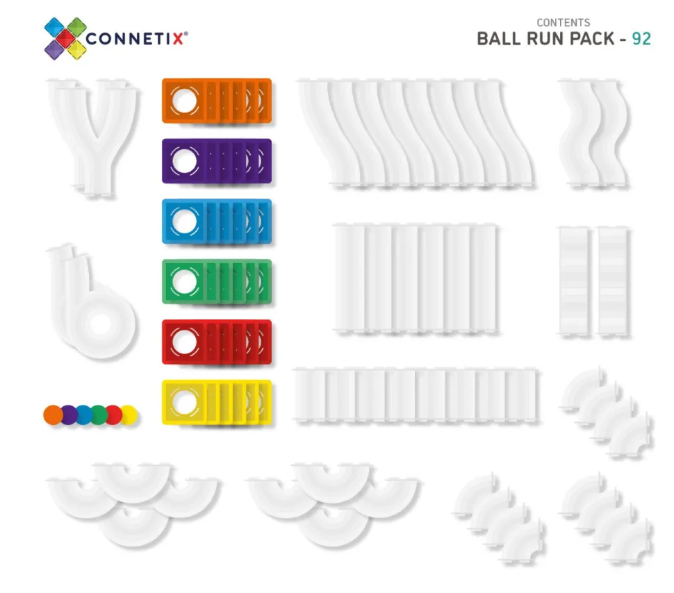 Connetix | Rainbow - Magn. Kugelbahn, 92 Teile