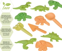 Dino Sandformchen Set, 11-Teilig (Biobasiert)
