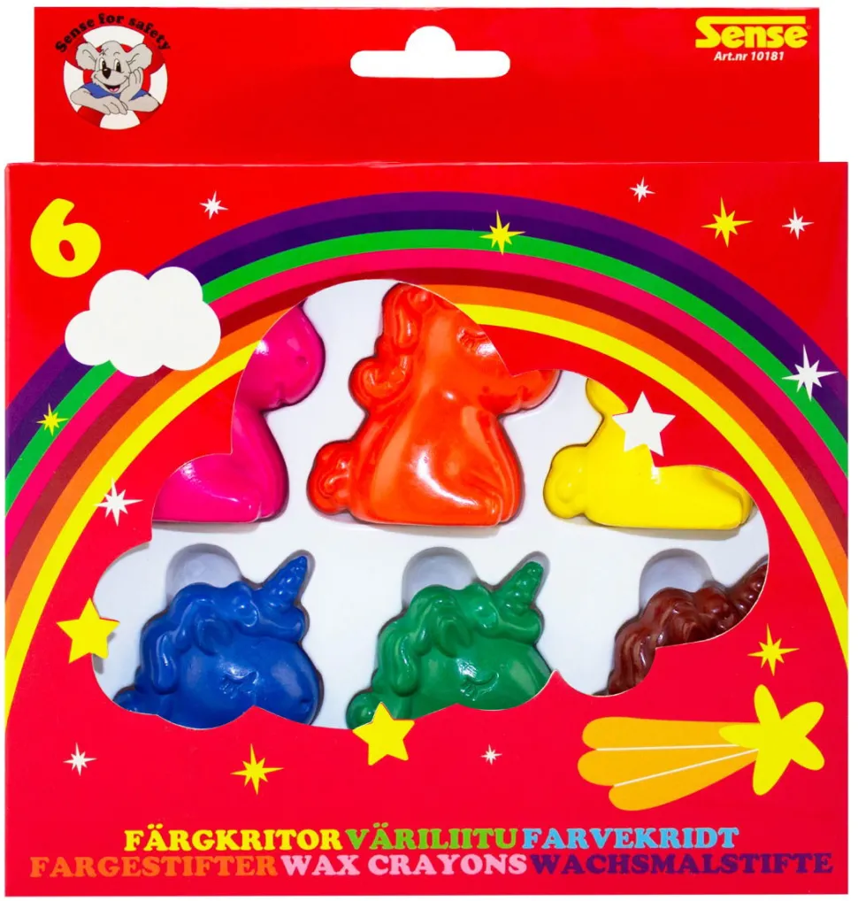 Einhorn Wachsmalkreiden, 6 Stk
