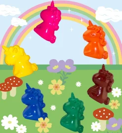 Einhorn Wachsmalkreiden, 6 Stk