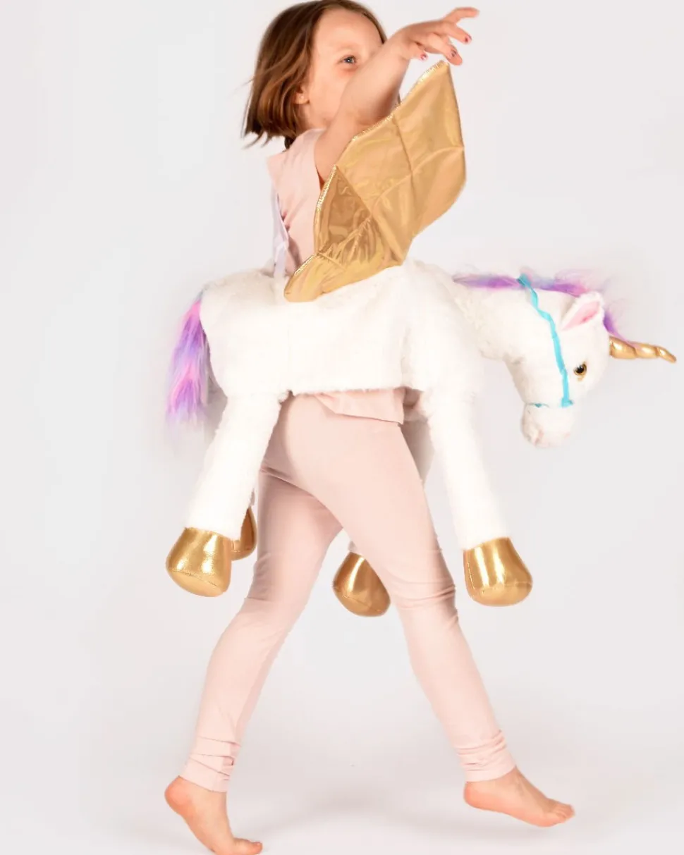 Einhorn Zum Reiten, Weis/Gold