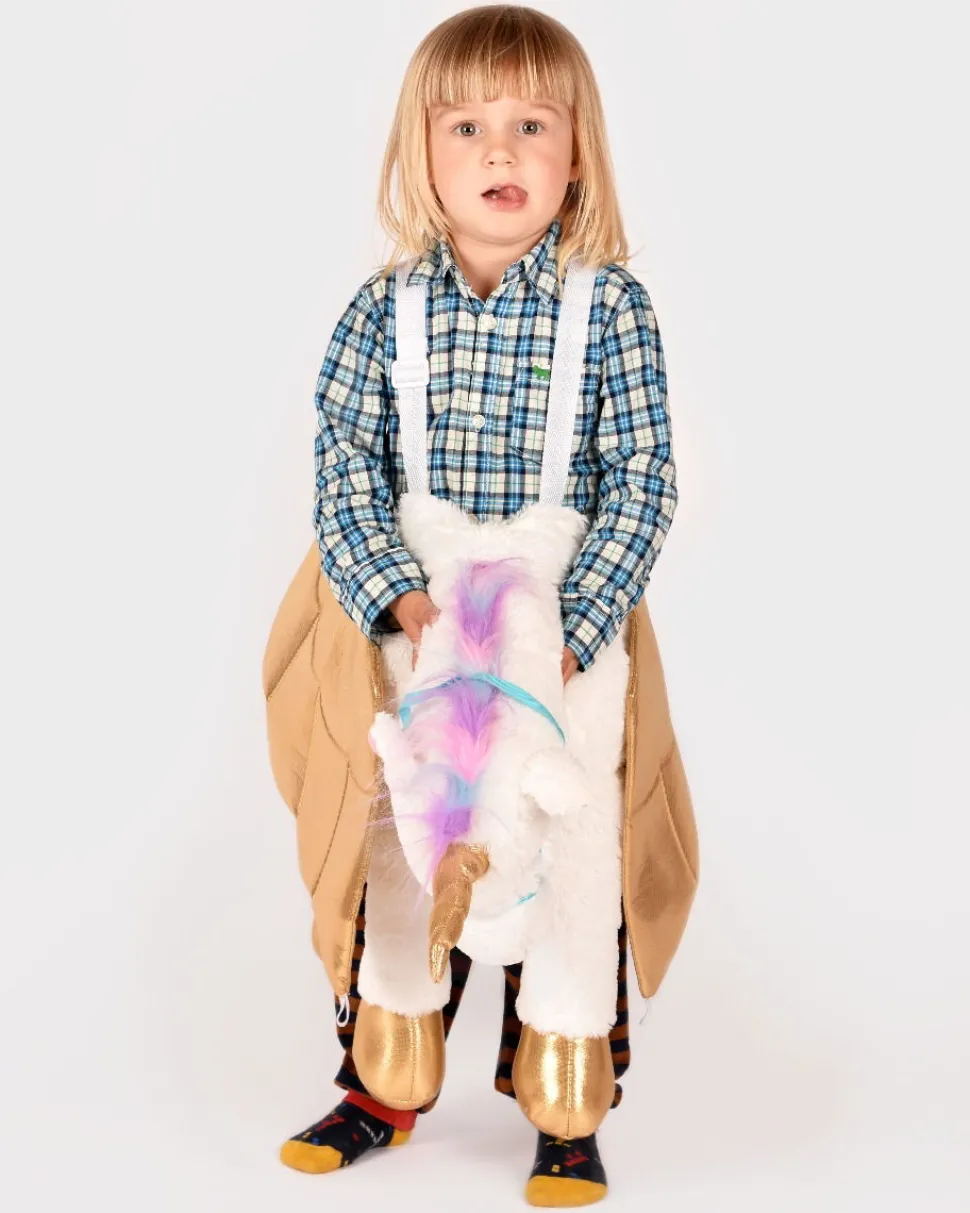 Einhorn Zum Reiten, Weis/Gold