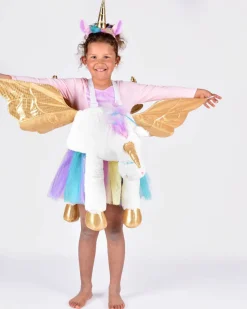 Einhorn Zum Reiten, Weis/Gold