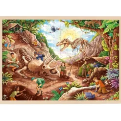 Einlegepuzzle - Ausgrabung Dinosaurier, 192 Teile