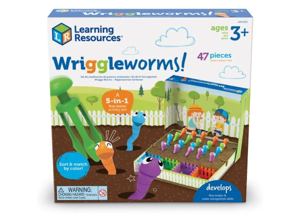 Feinmotorisches Lernspiel - Wurmgarten