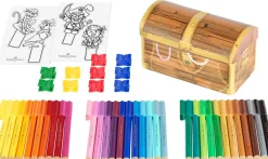 Filzstifte - Connector Schatztruhe, 33 Stk.