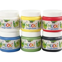 Fingerfarben 150 Ml - Grundfarben, 6 Stk.