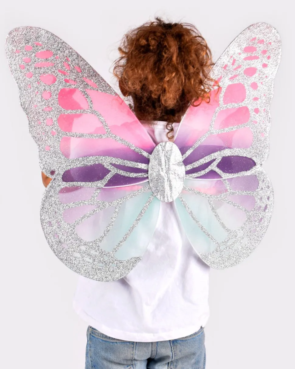 Flugel Mit Glitzer (Silber)