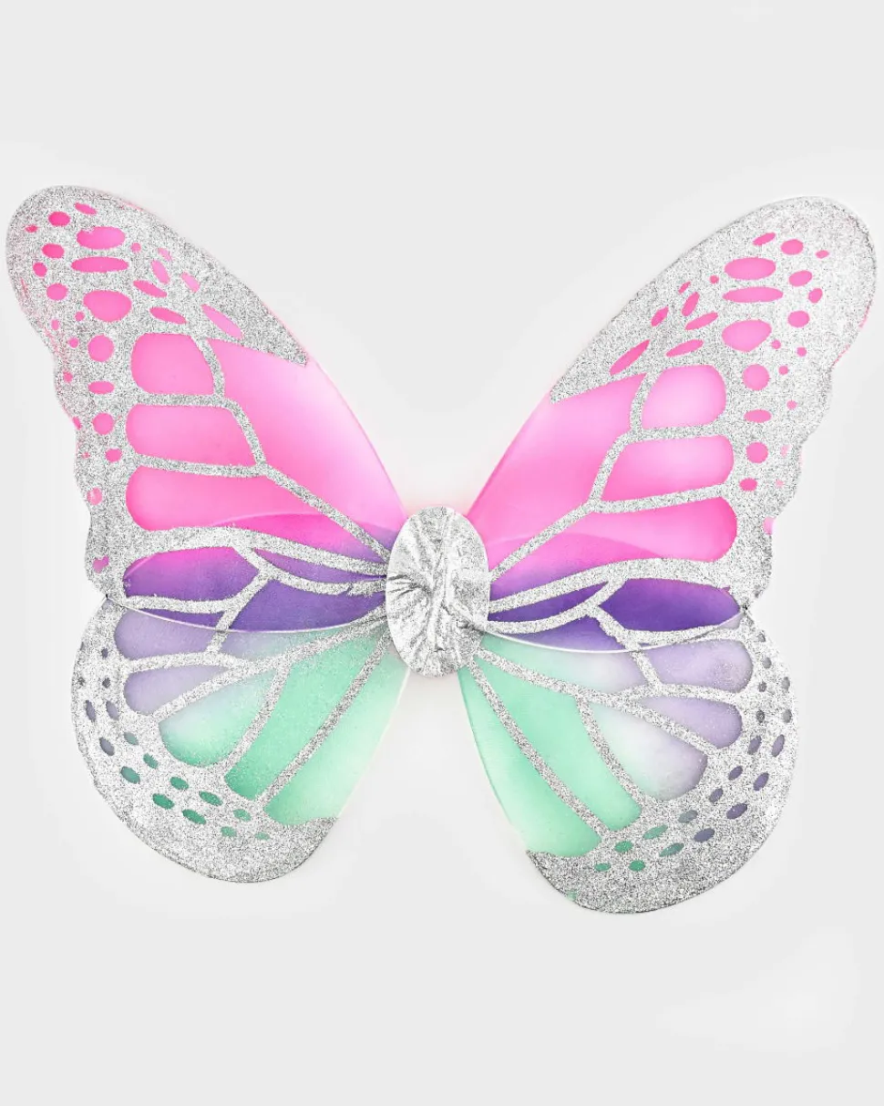 Flugel Mit Glitzer (Silber)