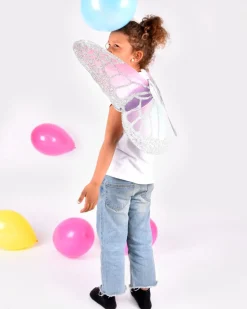 Flugel Mit Glitzer (Silber)