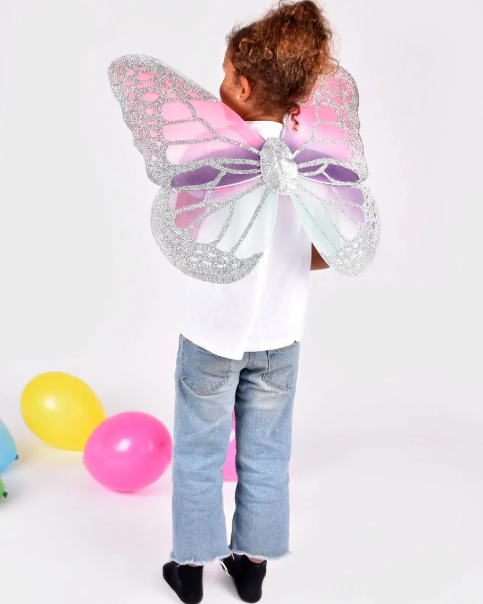 Flugel Mit Glitzer (Silber)