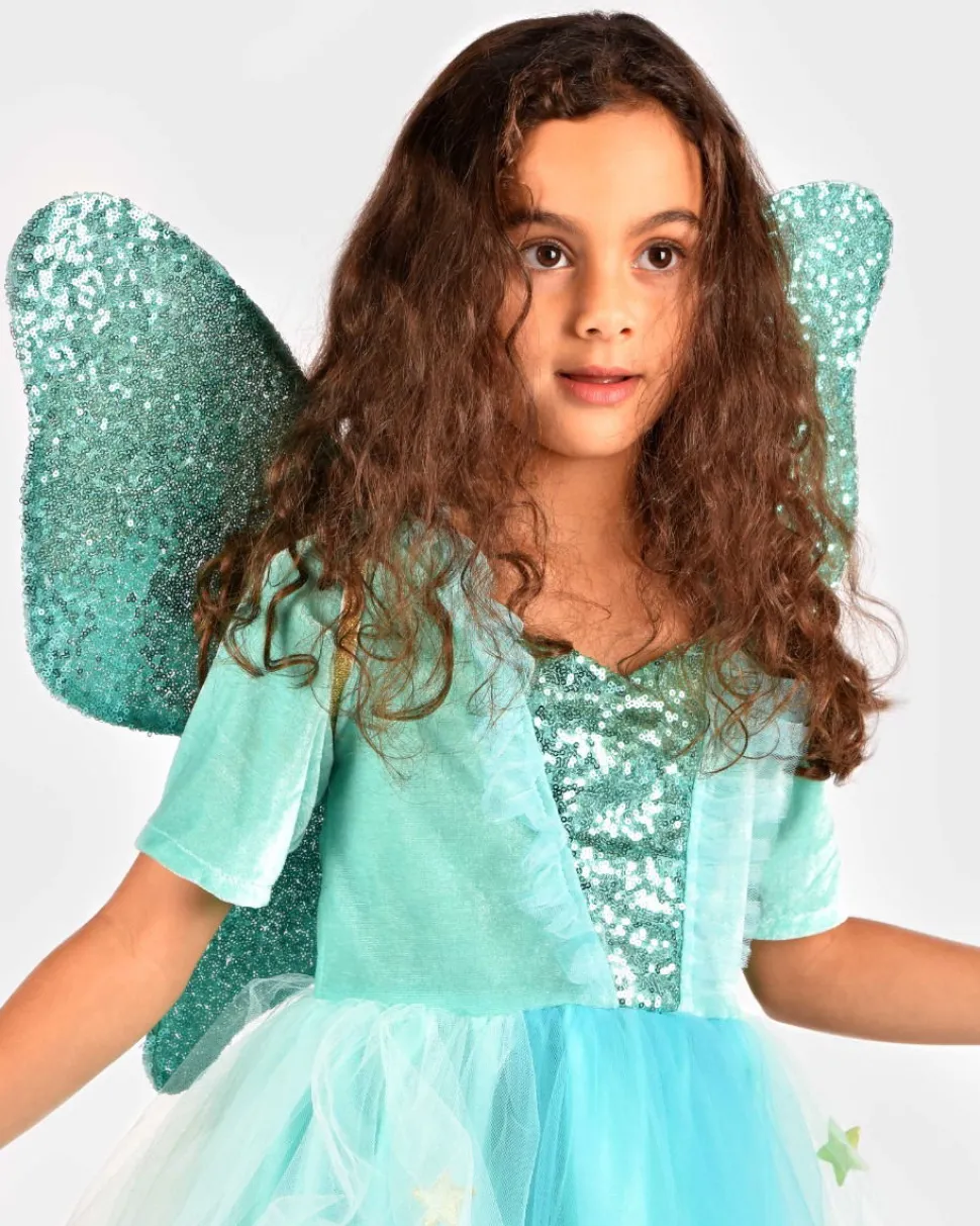 Flugel Mit Pailletten, Minzgrun