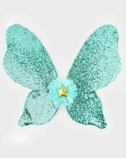 Flugel Mit Pailletten, Minzgrun