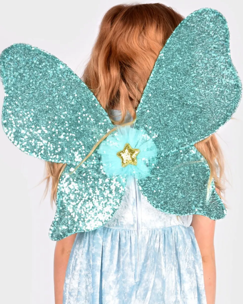 Flugel Mit Pailletten, Minzgrun