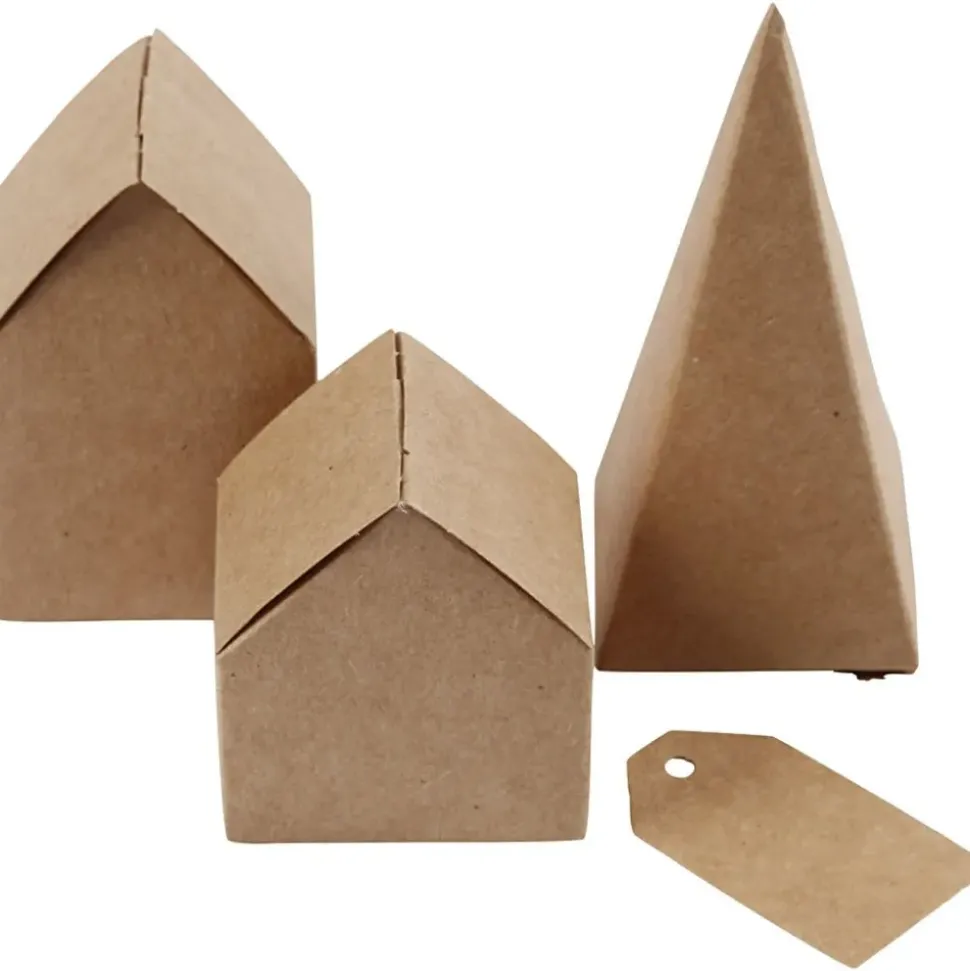 Gestanzte Hauser & Baume, Set M. 24 Stk.