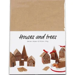 Gestanzte Hauser & Baume, Set M. 24 Stk.