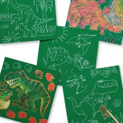 Glitzer Kratzkunst - Dinosaurier